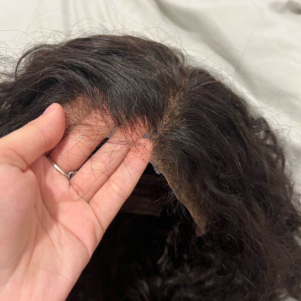 Black human hair wig